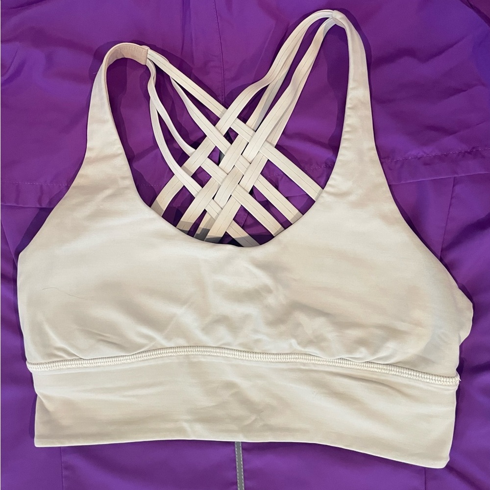 lululemon Off white/bone colored Sports Bra